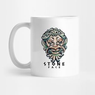 Stone Head Antique Sculpture Face Mug